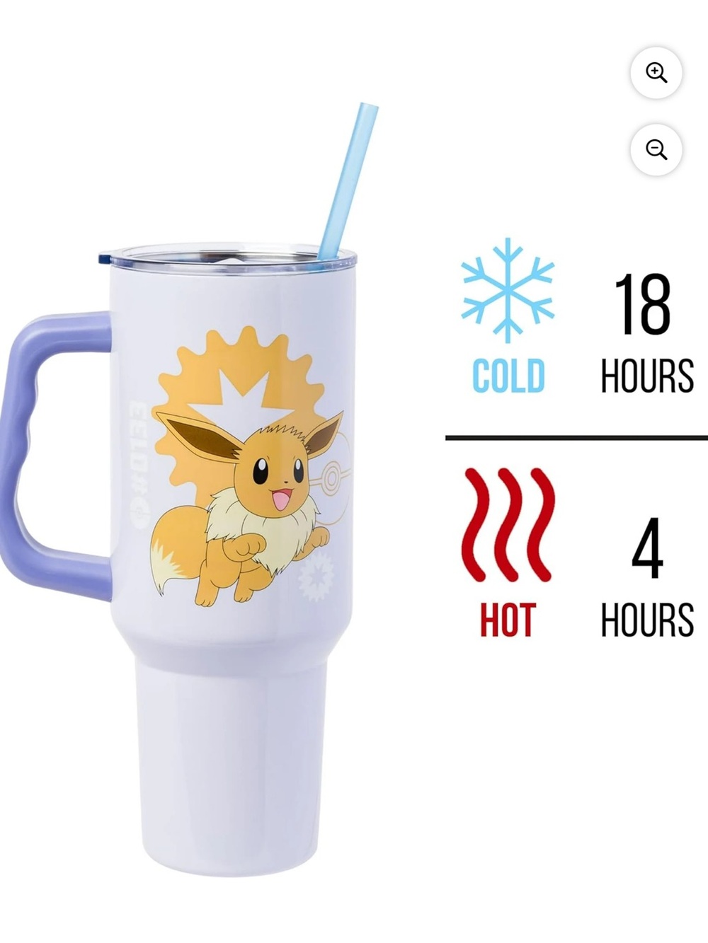Pokemon Stainless Steel Tumbler 40oz - Eevee - Picture 6 of 7